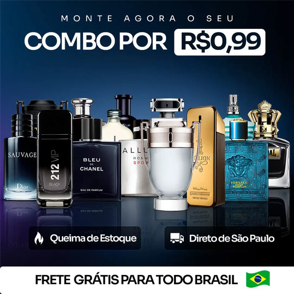 Monte seu Combo: Asad Lattafa (100ml) + Perfumes (100ml) a R$0,99